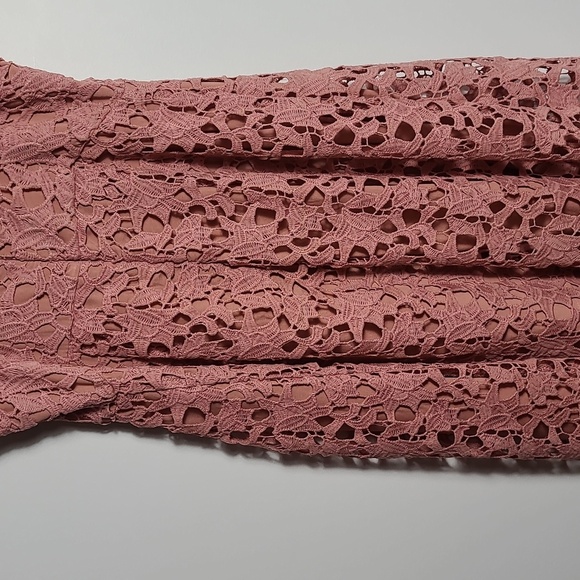 ASTR THE LABEL Pink Lace Midi Cocktail Dress Size Small - Picture 12 of 16